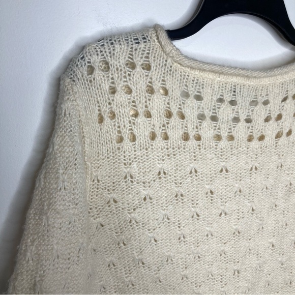 Eddie Bauer lambs wool & camel hair sweater size large - Picture 6 of 8